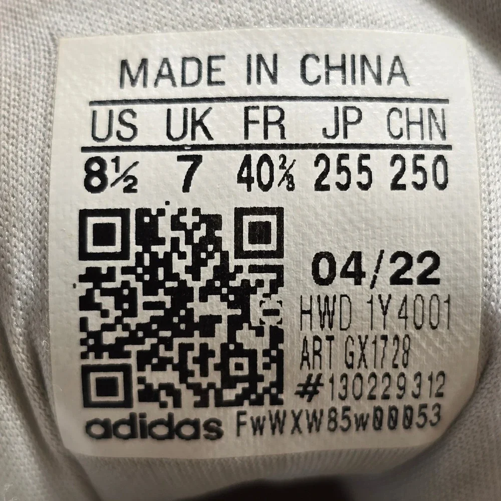 Adidas Womens Cloud White Running Sneakers Sz‎ 8.5 GX1728 Lifestyle Training